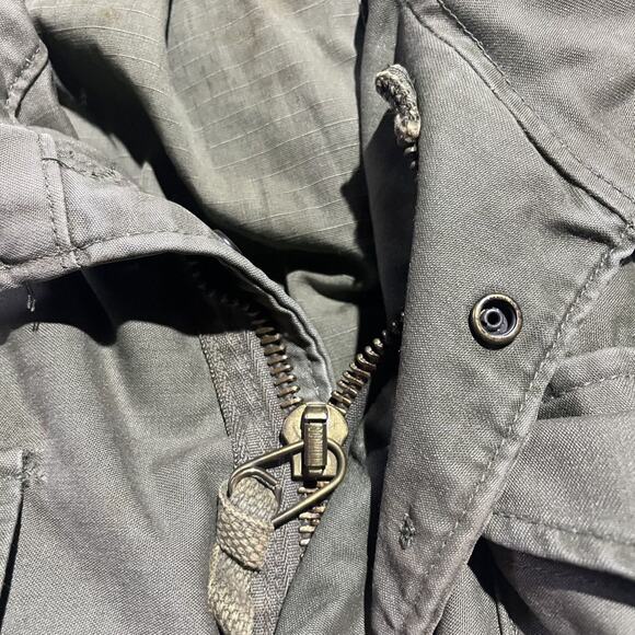 Vintage 70s Vietnam War M65 OG107 Army Green Field Jacket - Picture 5 of 6